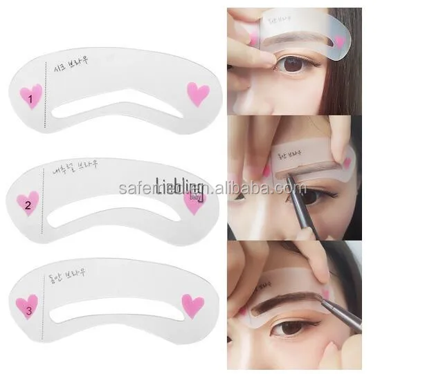 3 In 1 Eyebrow Stencil Guide For Quick Make Up Buy Eyebrow Stencil