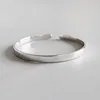 Sland minimalist jewelry Engraveable Custom Logo Smooth 925 silver cuff for men