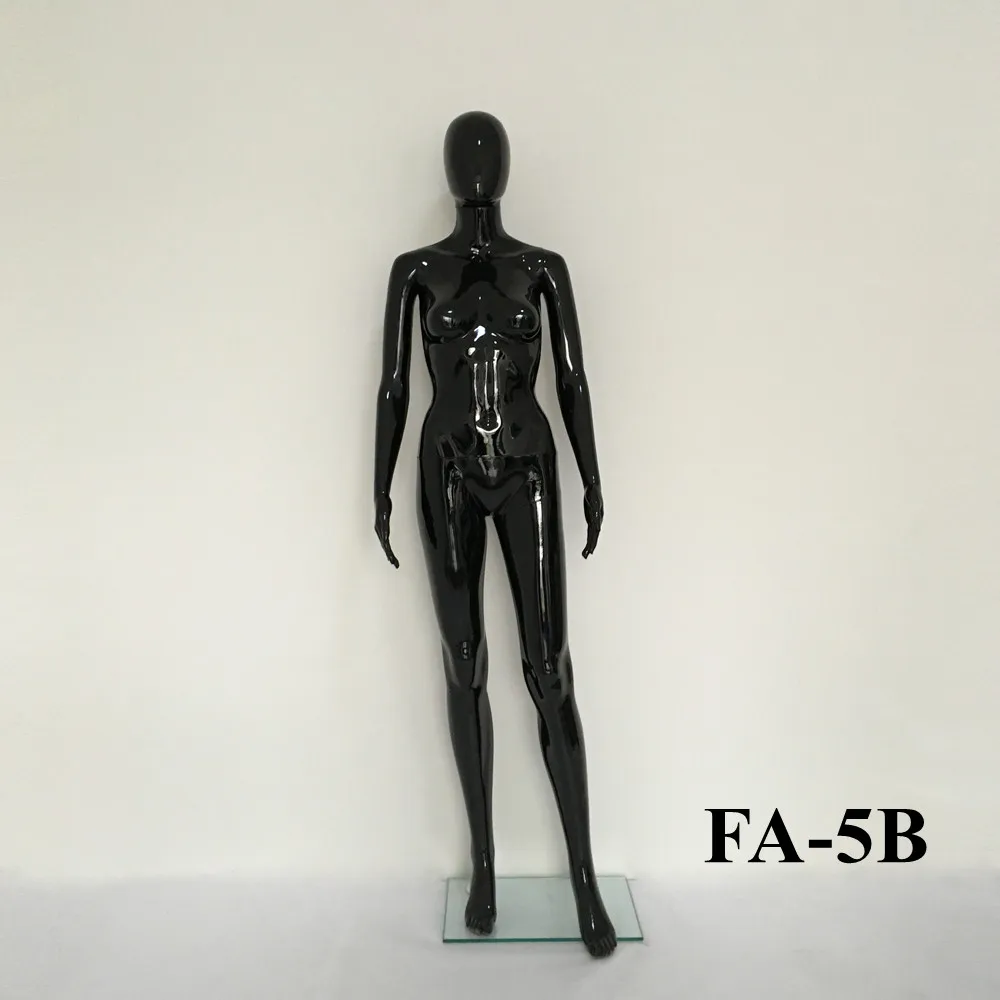 Curvy Glossy Mannequin Fashion Black Female Mannequin On Sale 175cm