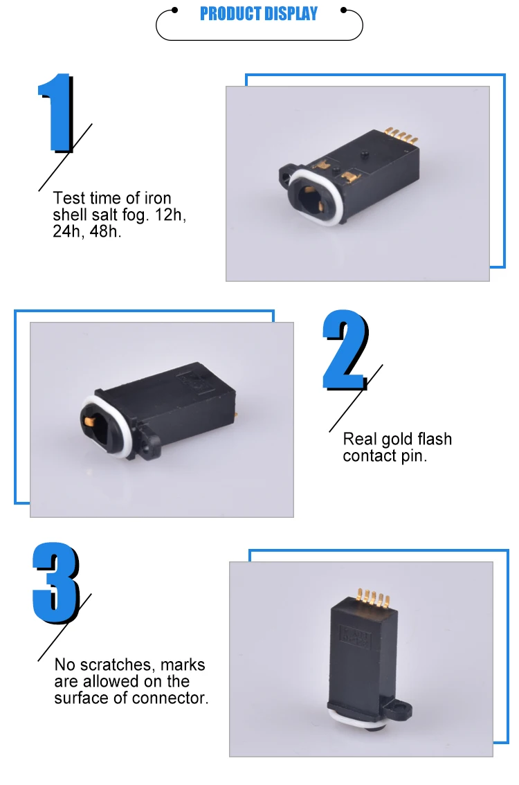 High Quality 5 Pin Waterproof Earphone Jack