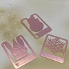 Excellent service high quality Laser Cutting Rose Gold Metal Bookmark Blank