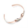 Rose Gold Jewelry Wholesale Twisted Wire Cuff Bracelet Accessories Women High Quality Stainless Steel Bracelets For Men