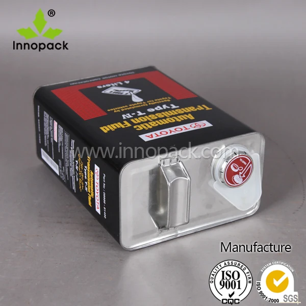 Innopack Empty Square Metal Quart Cans Paint Cans For Lubricant Fstyle