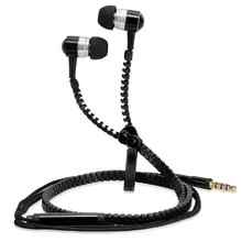 Super Bass Clear Voice Zipper Earphone Metal In-ear Headphones Mobile Computer MP3/4 Universal 3.5MM Audio Sound Freeshipping