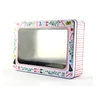 Dongguan hot selling Food grade rectangular tin box with pvc window