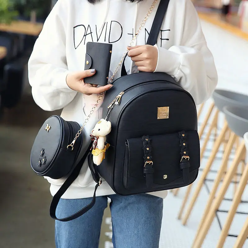Lightweight Fashion Design Backpack Bag Set Women Shoulders Bag Outdoor