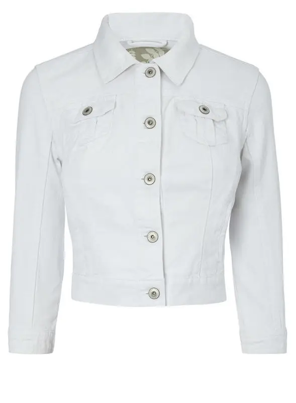 Custom Vintage Women Denim Jacket/white 