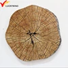 Natural Wood Finish Blank Antique Brown Decorative Wall Clock
