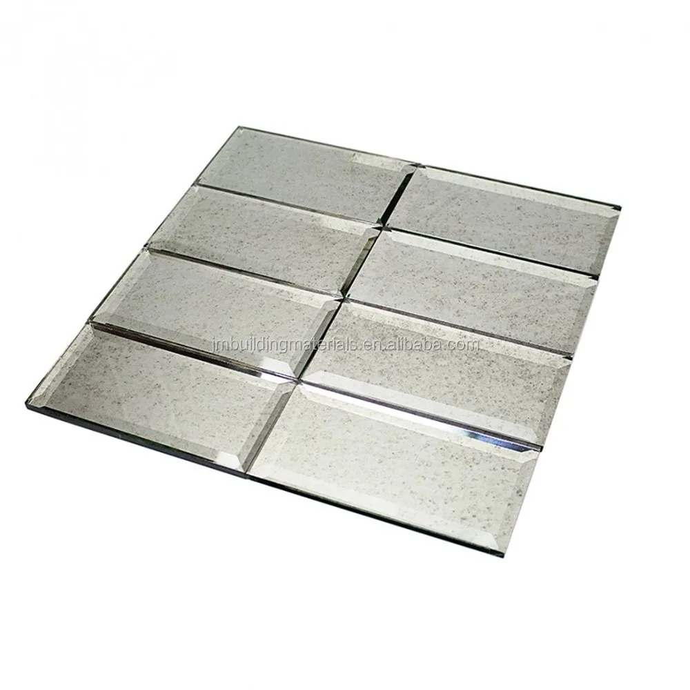 Bevel Mirror Smoked Subway Glass Tile 75*150bevel Smoked Mirror