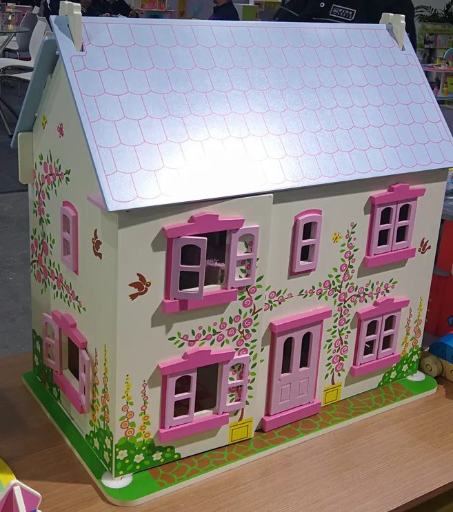 natural wooden dolls house