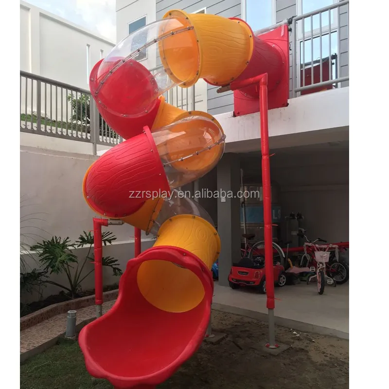 Large Size Playground Spiral Slide Kids Plastic Tube Slide For Sale