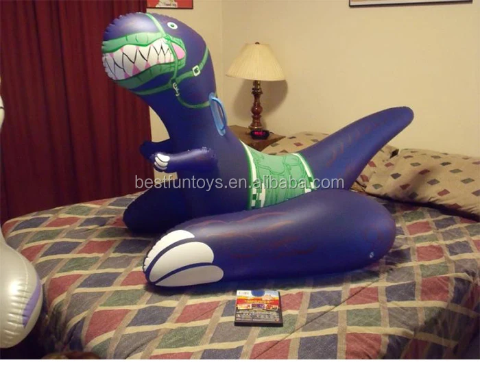 Heavy Duty Vinyl T- Rex Inflatable Pool Float Water Toys Plastic ...