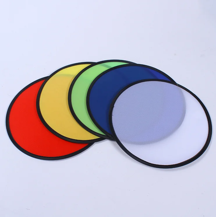 Customized Flying Disc Round Nylon Folding Fan For Travelling Buy