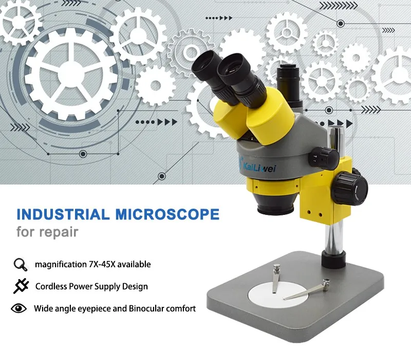 Kailiwei Electronic Repair Trinocular Stereo Microscope For Mobile