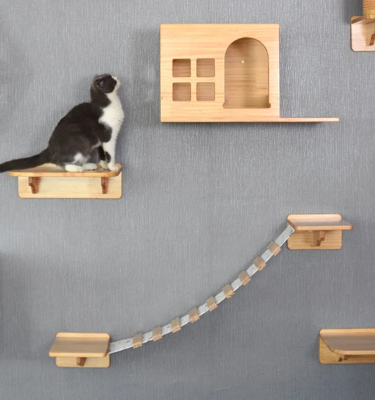 2019 New Design Pet Cat Wood Cat Diving Platform Cat Tree In Wall Buy
