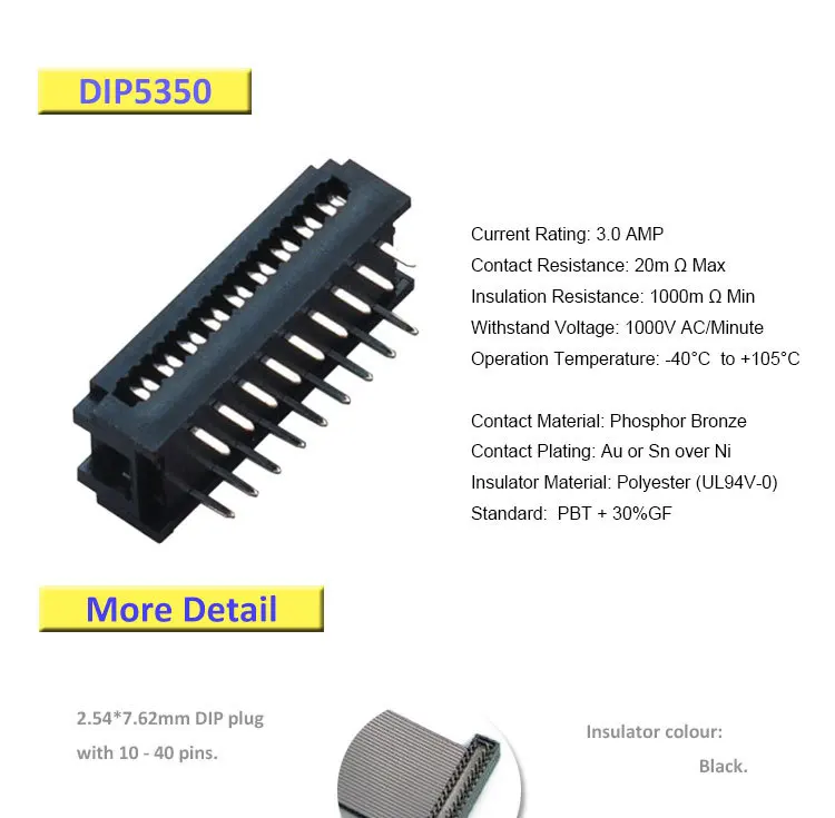Custom 1.27mm Flat Cable Connector,For Ribbon Cables,For Laptop Buy