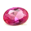 loose Wuzhou gemstone 6*8 oval synthetic rough ruby gemstone