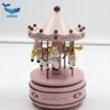 Painted wooden carousel music box Girl birthday present Sky City Music Box Decoration