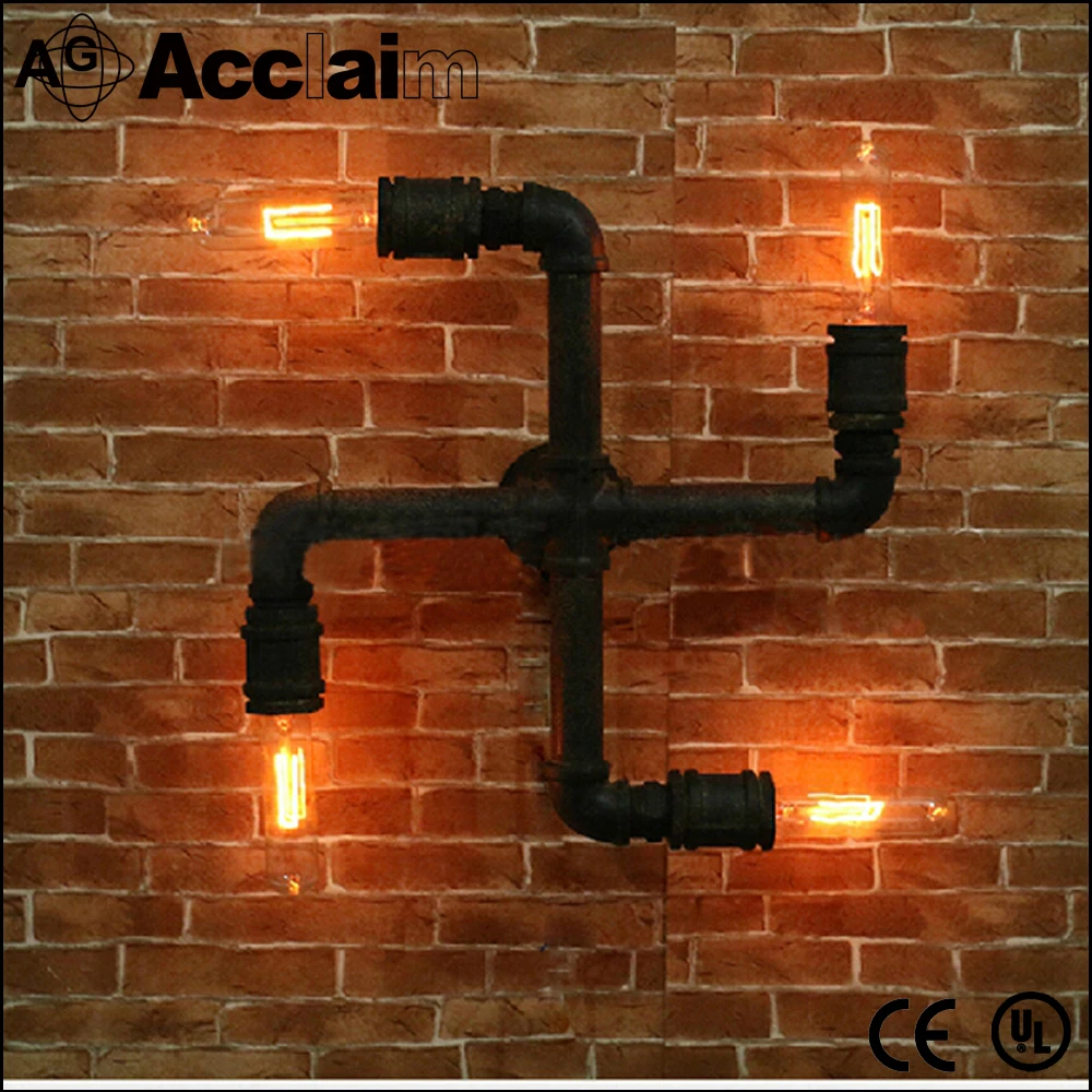 Amerikaanse vintage ontwerp industriële licht interieur muur led ...