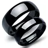 Stainless Steel Unique Pure Black Matching Couple/Relationship Rings for Him and Her Sets