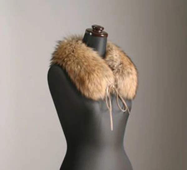 detachable real fur collar