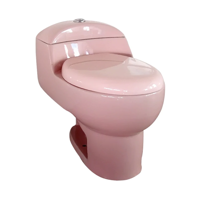 Chaozhou wc water saving pink toilet 