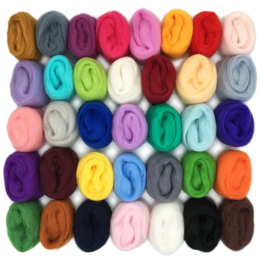 36 Colors Merino Needle Felting Wool Knitting Yarn For Diy Craft Buy