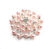 Fashion Pink Pearl Button For Party