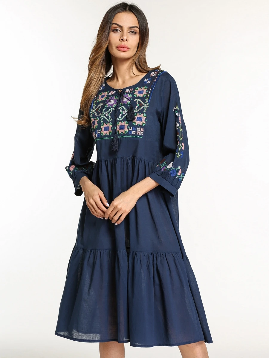 A3422 Women Middle East Embroidered Ethnic Style Vintage Elegant One ...