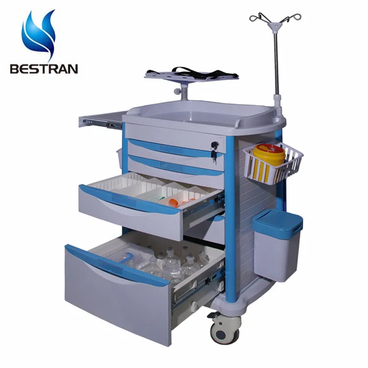 SoHome Medical Steel Cart Iron Paint Trolley Doctor Trolley for Spa Salon XNE-01