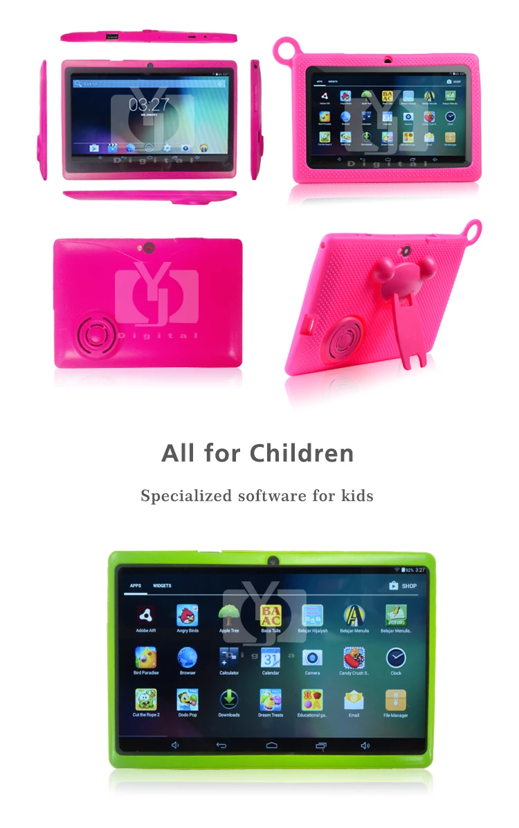 Customize Memory Capacity 512mb Or 1gb Kids Tablet 7 Inch Android 4.4