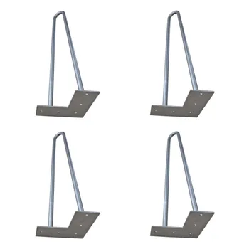 Antique Furniture Accessory Metal Iron 2 Rod Hairpin Table Legs