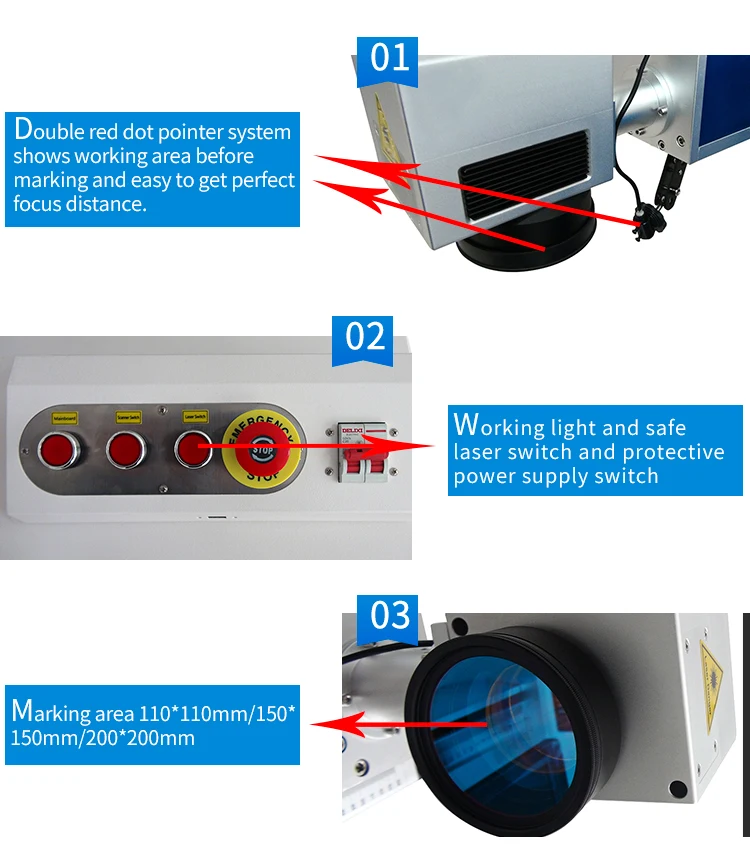 Shenhui Quality Assurance 20w Metal Fiber Laser Marking Machine