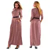 European and American style women long one piece dress elegance plus size long sleeve maxi dress