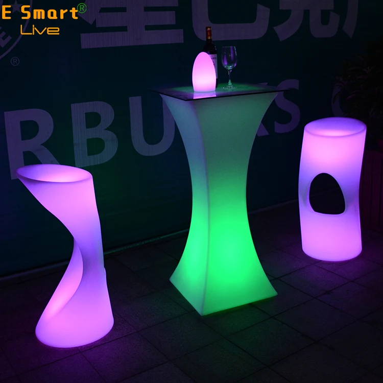 Bar Table And Chairs/led Party Bar Table/outdoor Garden Furniture Pe
