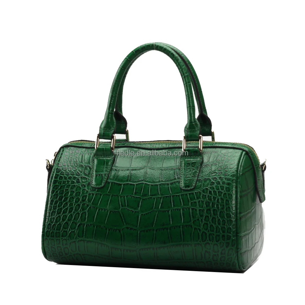 Authentic Alligator Skin Female Green Purse Lady Three-way Genuine Crocodile  Leather Hangbag – High Class Bags