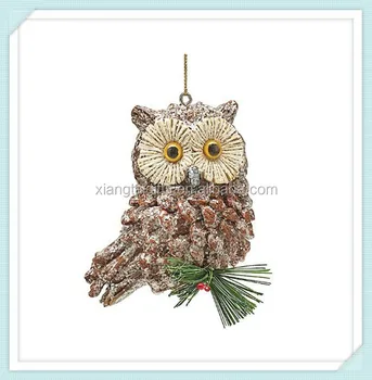 Polyresin Biji Pinus Berbentuk Burung Hantu Natal Ornamen Polyresin Biji Pinus Berbentuk Burung Hantu Natal Ornamen
