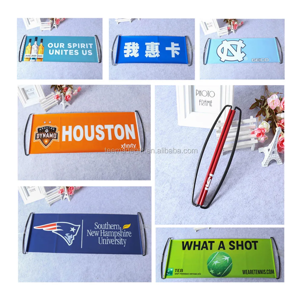 Custom Retractable Hand Held Fans Scrolling Banner Flag Buy Flag