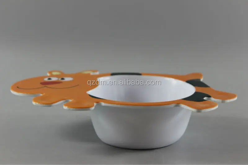 Dog Shaped Melamine Dinner Bowl For Kids