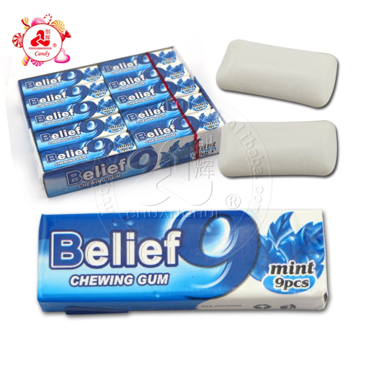 9pcs Belief Chewing Gum / 12g Cube Chewing Gum Mint Flavor Buy Cube