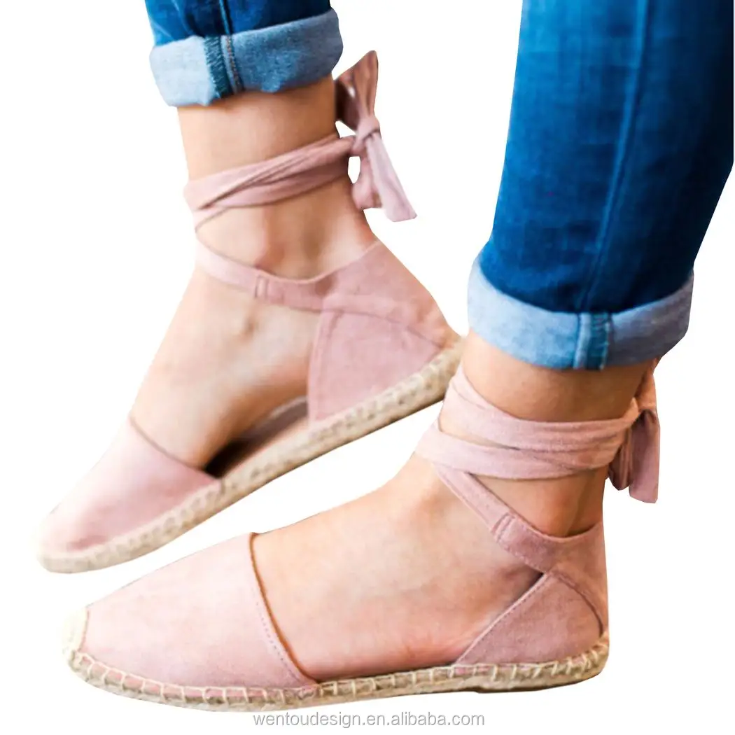 ankle wrap flat shoes