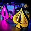 Custom Logo LED Magic Mirror 3D Reflective Armand de Brignac Champagne Bottle Presenter Ace of Spade Glorifier Display