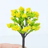 10pcs wholesale plastic handmade miniature sponge powder architectural train sandtable scale model flower trees layout materials