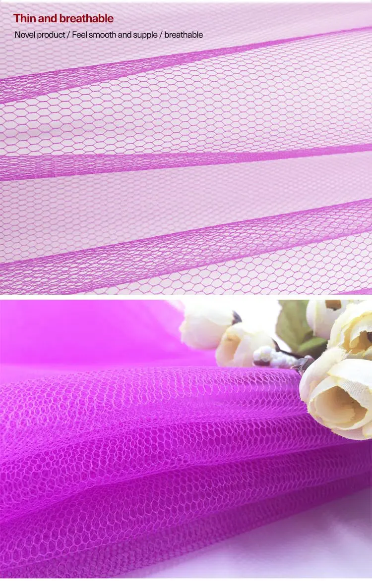 Stiff 100 Polyester Textile Mesh Netting Breathable Material Hexagonal