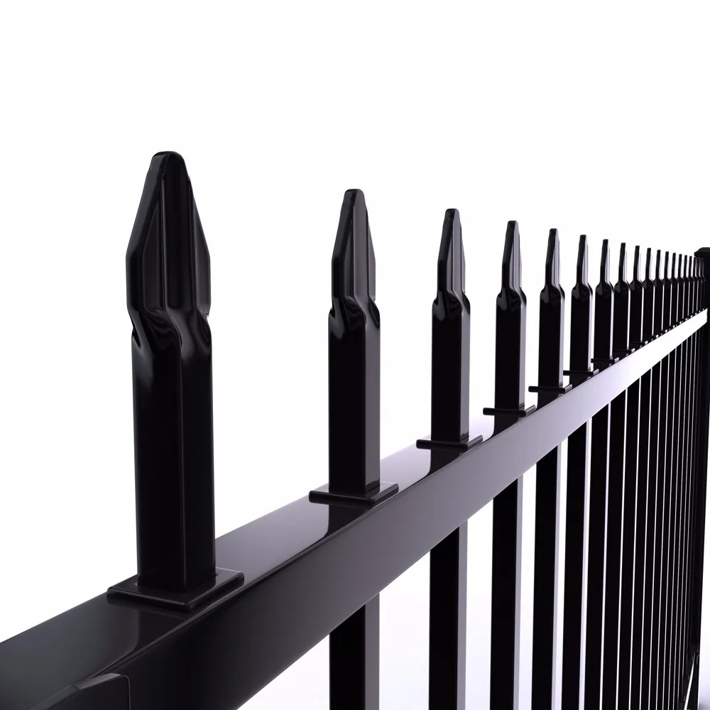 1.8m Highx2.5m Wide Welded Powder Coated Picket Steel Fencing (kji01