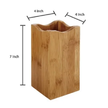 Bamboo Wood Kitchen Countertop Storage Cooking Utensil Holder