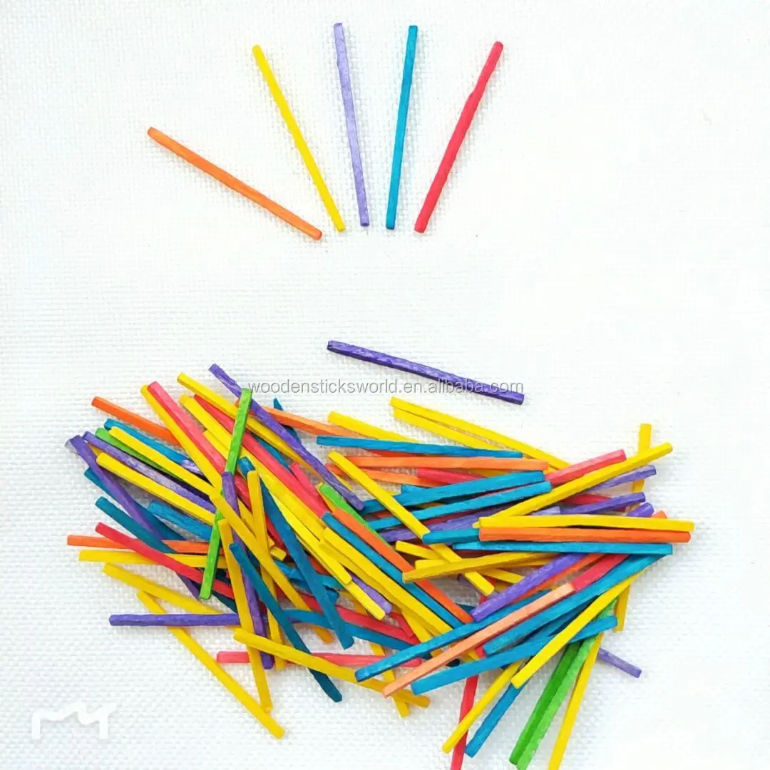 4.5 Inch Birch Grooved Wooden Craft Sticks/wooden Ice Cream Sticks For Diy Handcrafted Buy