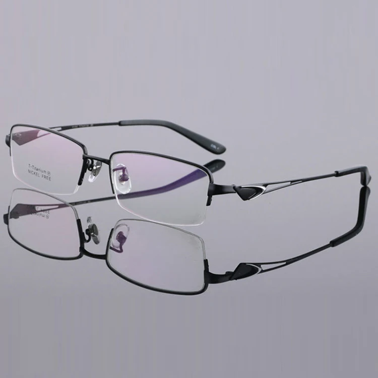 Titanium Glasses Frame Men Ultralight Square Myopia Prescription Eyeglasses 2019 Fashion Half