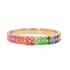 2019 jewelry two row cz rainbow eternity ring
