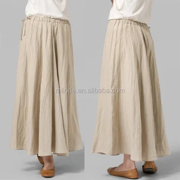 plus size cotton maxi skirts